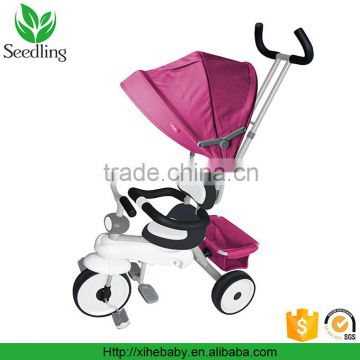 Baby tricycle price Steel Frame, baby trike cheap kids tricycle with back seat