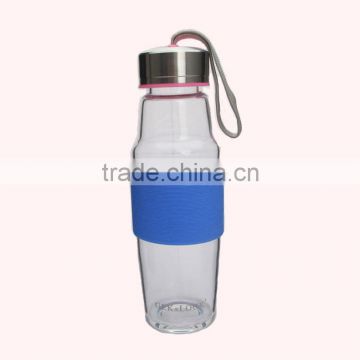 Wholesale Custom Borosilicate Glass Water Bottle with Silicone Sleeve
