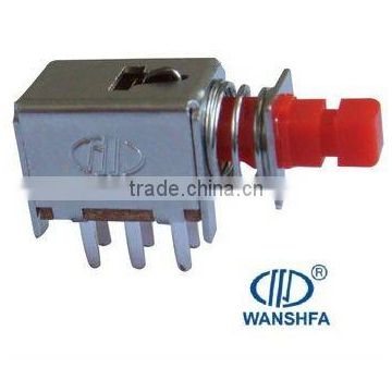 'PS-22F01 DPDT metal Push switch 250v 0.5A
