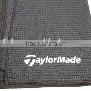 microfiber waffle weave gym towels embroidered