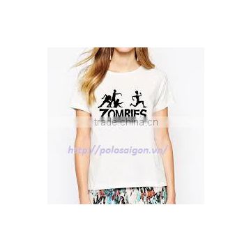 Custom silk sreen printing t-shirt wholesale low price print your own logo tshirt printing fancy made in Vietnam