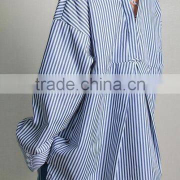 Runwaylover 5286 hot sale ladies sexy stripe sexy tie back blouse