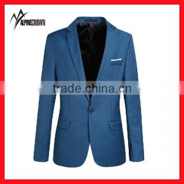 Polyester men's suit blue color formal men's ODM suit for business
