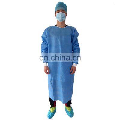 Disposable Anti-blood Blue Sterile Medical Surgical Gown
