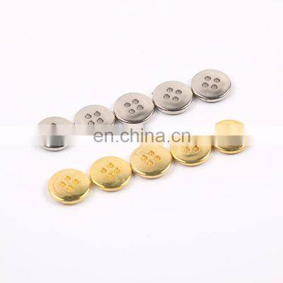 Round Custom Fancy Shinny Gold Plastic ABS Four Holes For Shirt Sewing Button