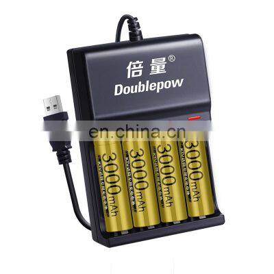 Fast Charging 4 Bay AA AAA Battery Charger Smart Charger for NIMH NICD Rechargeable AA & AAA Batteries