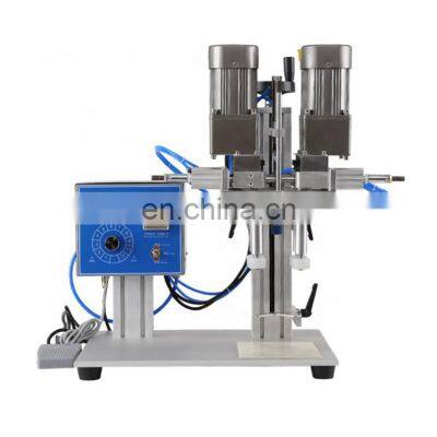 SLSGJ-6100 Semi Auto Twist Off Small Pet Glass Plastic Bottle Screw Capping Machine Price