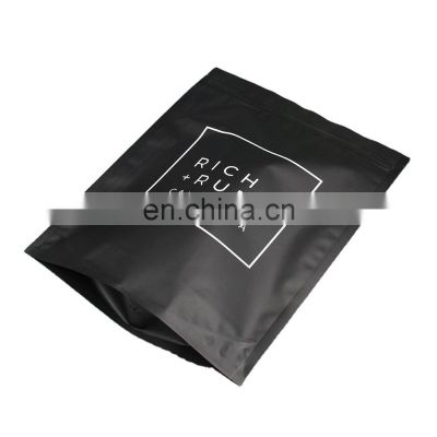 custom printed matt black underwear clothing zip lock bags