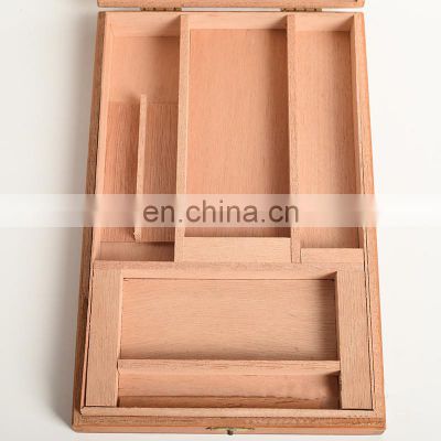 Wooden flip cigar box cigarette wooden packaging mahogany multi specification wooden storage box creative  Humidors