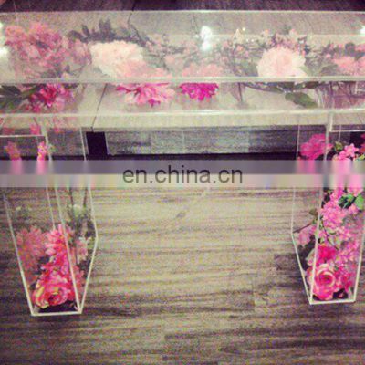 for banquet party fashion riser retail clear acrylic wedding table