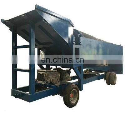 Gold wash plant mobile diesel engine trommel screen for sale
