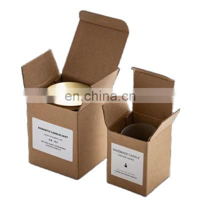 Hot Sellers Amber Glass Jars for Candles gift packaging box Soy Wax Scented Candles kraft card paper packaging box