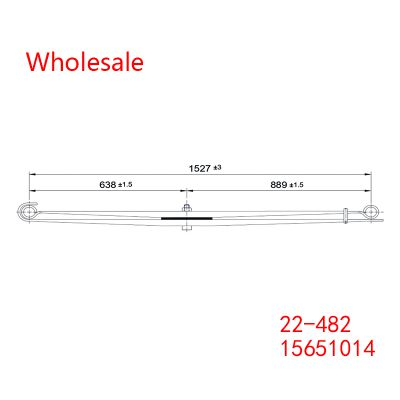 15651014, 22-482 Medium Duty Vehicle Front Axle Wheel Parabolic Spring Arm Wholesale For GMC