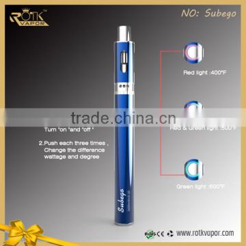 2016 HK fair wholesale e cigarette pen 1600mah subego tempertaure