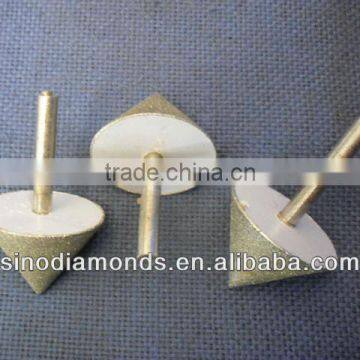 Electroplated cone-shape Diamond abrasive Points for glass
