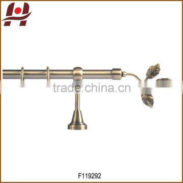 F119292-metal iron aluminium stainless steel brass plated plain twisted extensible telescopic window curtain poles rods pipes