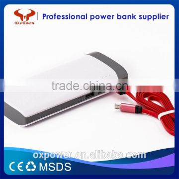 original 18650 cell 3 usb fast charging 2.4A outputs full capacity 13000mah portable power bank for mobile phone