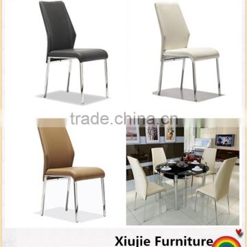 PU Leather Sturdy Fashion Design Modern Stainless Steel Dining Chair for Sale