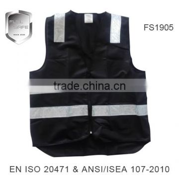 BLACK reflective vest FS1905