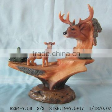 Polyresin animal figurines of Reindeer for home decoration