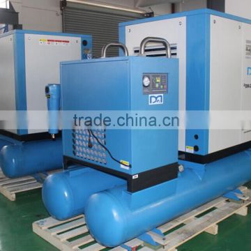 10hp Industrial rotary screw type air Compressor with air dryer