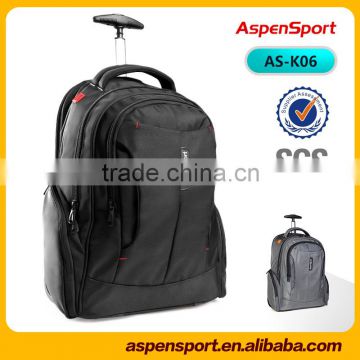 Wholesale 1680D Polyester Water Resistant Business Trolley Laptop Backpack Trolley school Bag