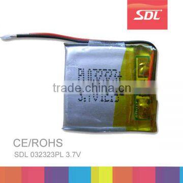 SDL factory battery 032323PL 3.7V 100mah for MP3 MP4 lithium ion polymer battery