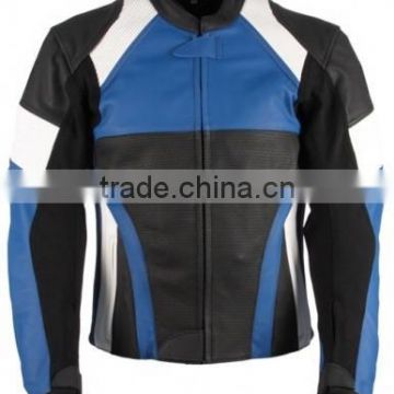 Motorcycle Leather Jacket blue