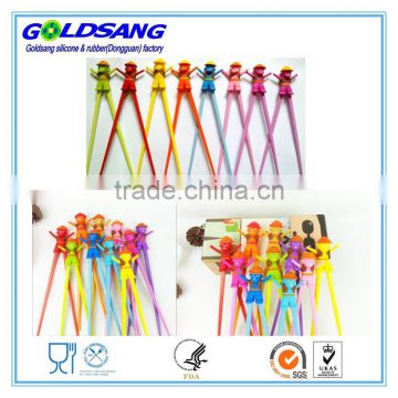 Colorful Various shape silicone chopstick helper/Children's favourite silicone chopstick head