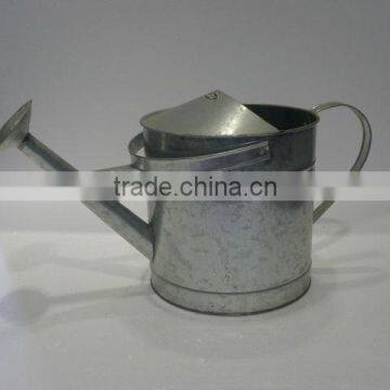 metal orginal stainless steel color Watering Can with jug mouth +movable handle on top and fixed handle on side