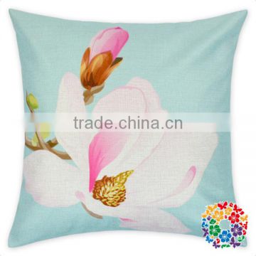 wholesale bulk elegant water lily print throw pillow case