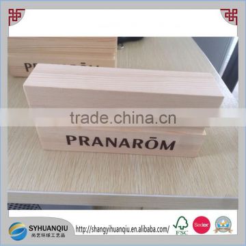 customized order wooden material essential oil box for 5 bottles