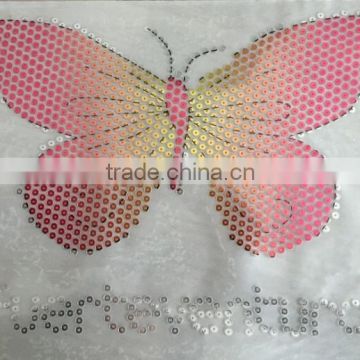 PINK butterfly design with holofoil seqiuns