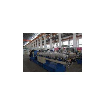 Efficient corotating parallel twin screw extrusion plastic machine