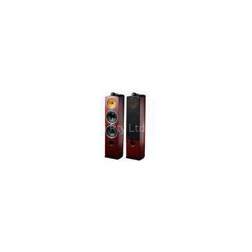 Floorstanding Big Hifi Home Audio Systems , Surround Sound Speakers With Rose Glossy MDF