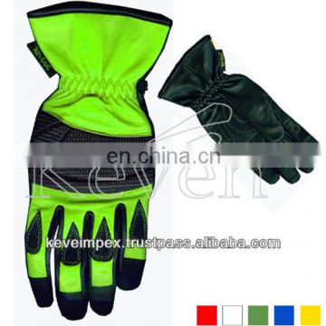 Top quality nylon and genuine leather rescue & extrication gloves 2018