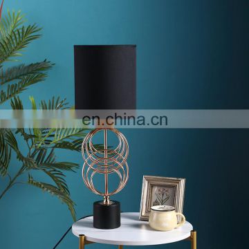Oriental indoor lights cheap custom metal luxury gold table lamp for living room