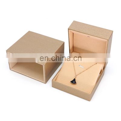 Custom Logo Luxury Gold Color Paper Pendant  Box  Earring Jewelry Organizer Box Luxury Jewelry Box