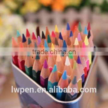 Hot sale 72 wooden canister sharpener for kids color pencil set