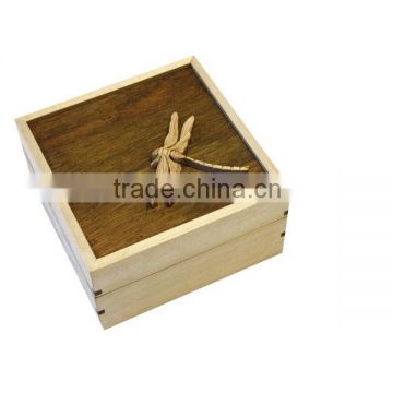 Carve patterns on Real Wood Storage Box & Case