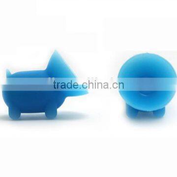 Blue Silicone pig cellphone sucktion stand, Cellphone sucker stand, Promotional mobile phone sucktion stand holder, PTP048