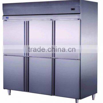 six doors stainless steel kitchen refrigerator 1600L