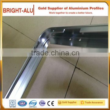 6000 series silver anodized aluminum extrusion 90 degree bend frame profile