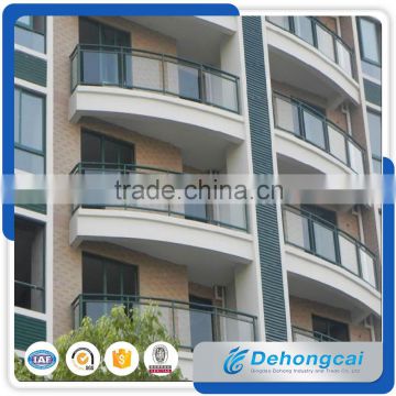 Hot Galvanized Residential Commercial Wrought Iron Glass Fence