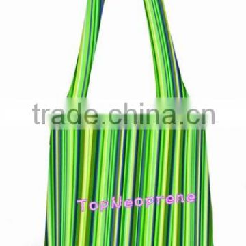 Green Neoprene Tote Shopping Bag Neoprene Beach Bag