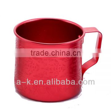 Aluminum polished red camp cups
