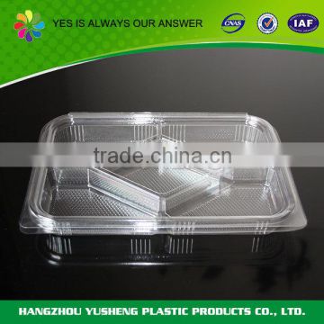 Eco-friendly reclaimed material divided plastic snack tray