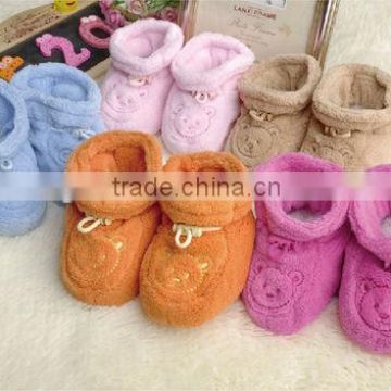 2014 kinds of wholesale kid baby plush slippers