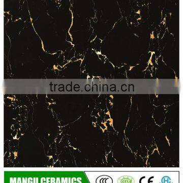 Hot sale Foshan Gold line Glazed Marble look Porcelain tile 800X800