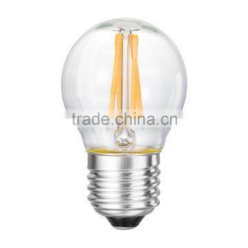 CE ROHS UL Dimmable full glass G45 E27 E14 E12 led filament bulb